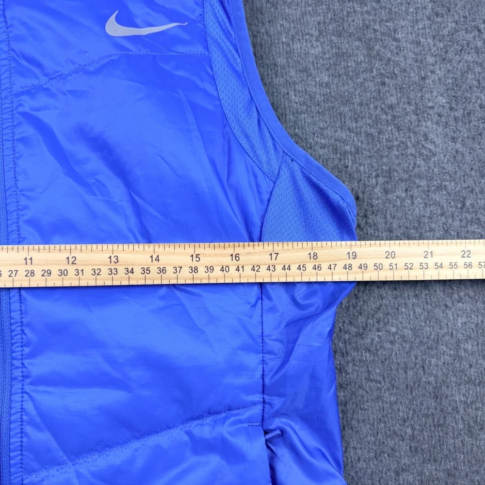 Nike Running Women's L Large Aerolayer‎ Vest Quilted Puffer Full Zip Reflective